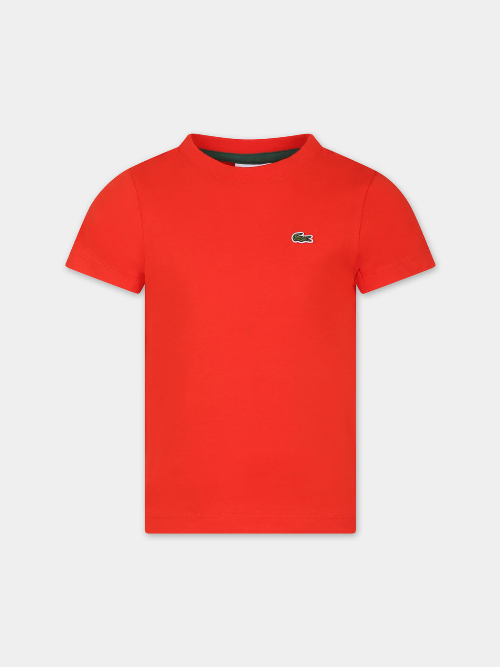 T-shirt rouge pour garçon avec crocodile