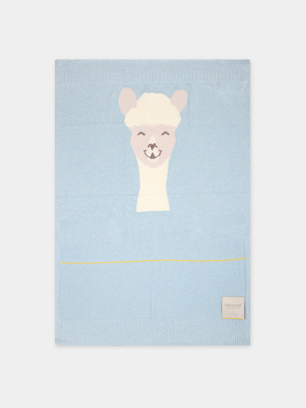 Light blue blancket for baby boy with logo