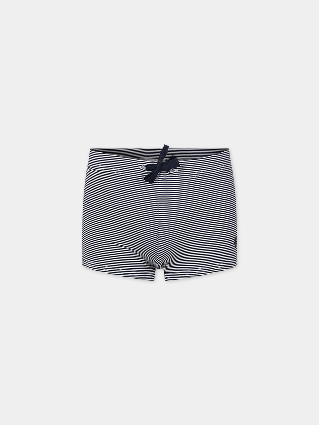 Blue swim boxer for boy with logo