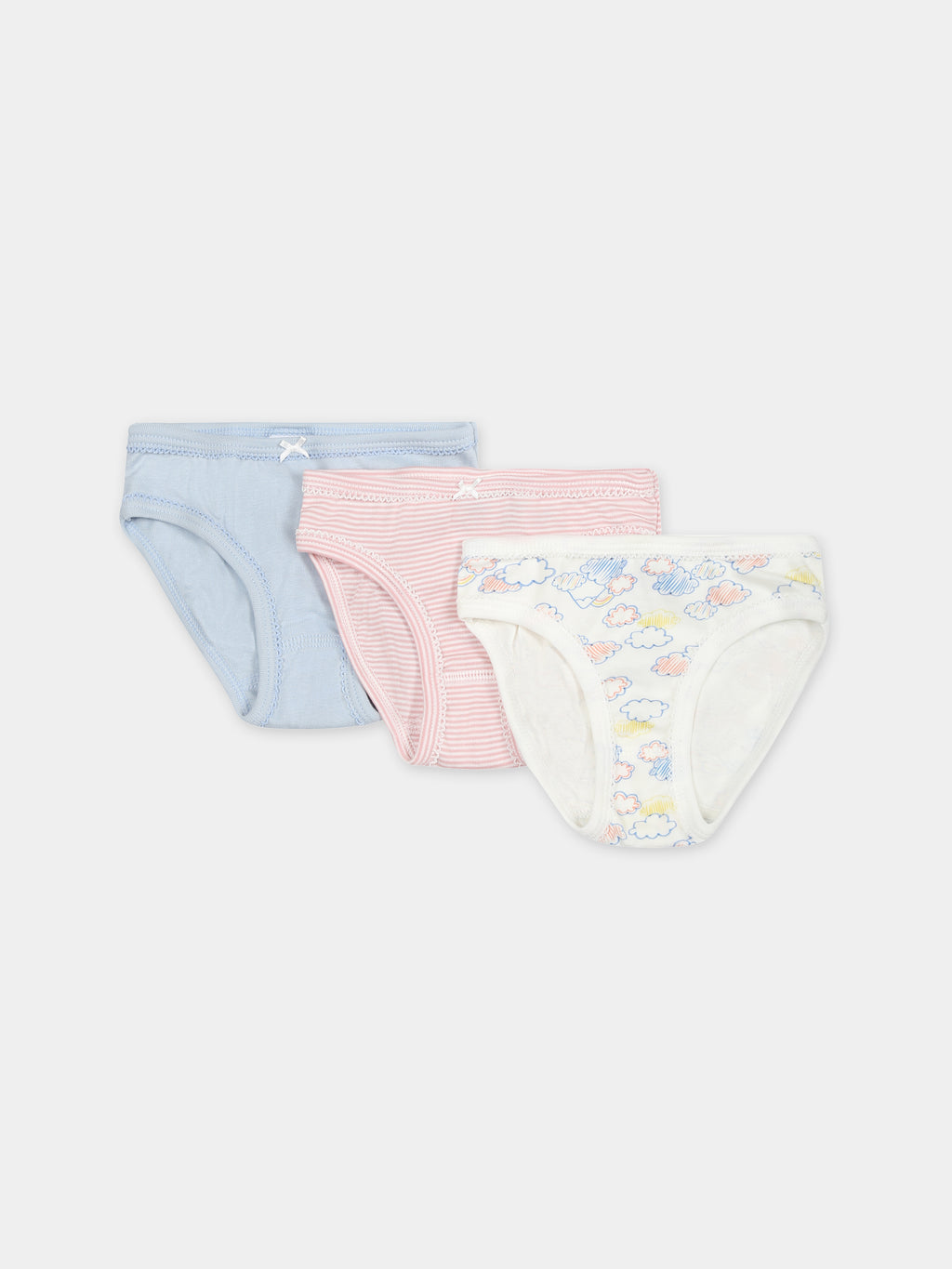 Ensemble multicolor pour fille avec imprimé et rayures