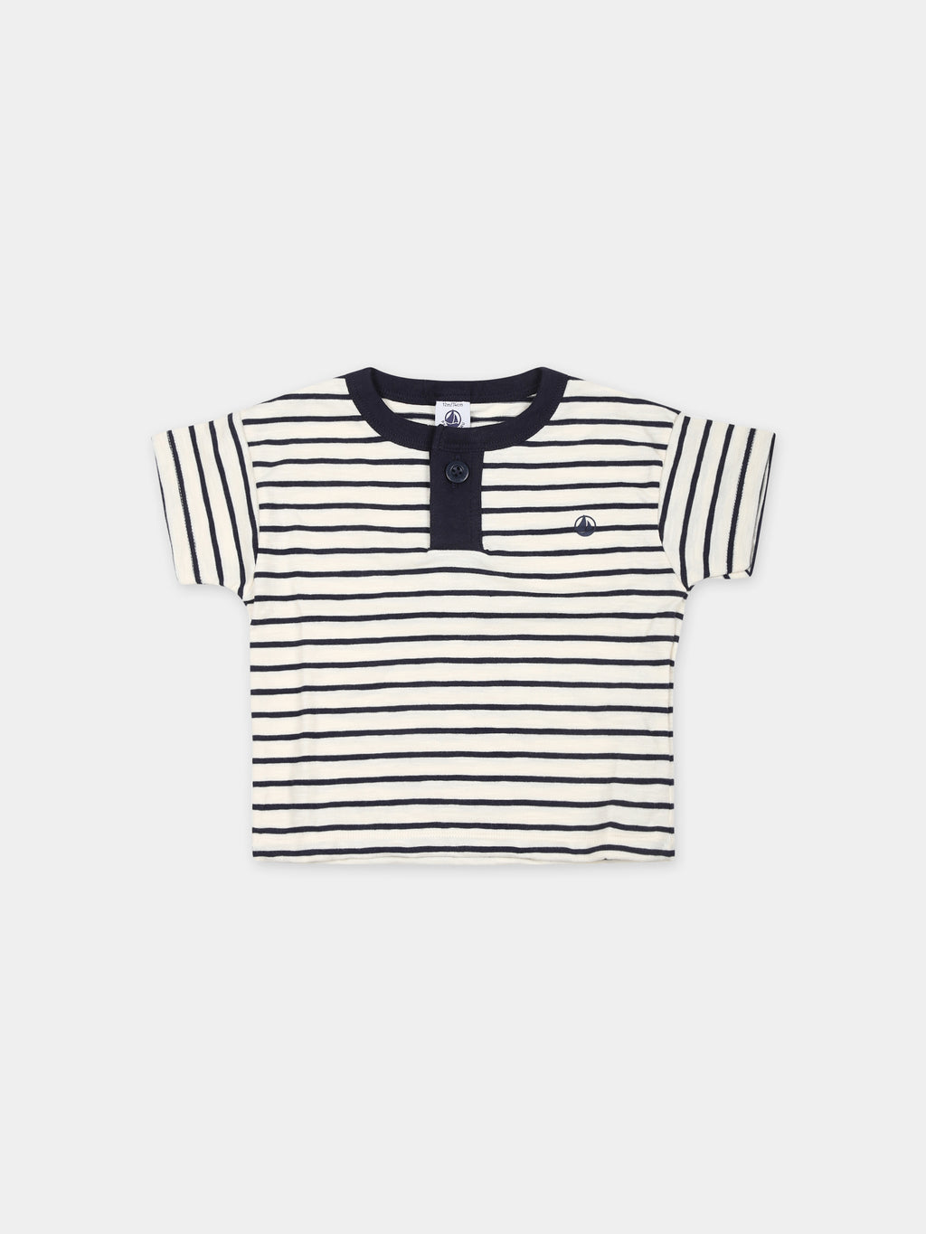 Ivory t-shirt for baby boy with logo