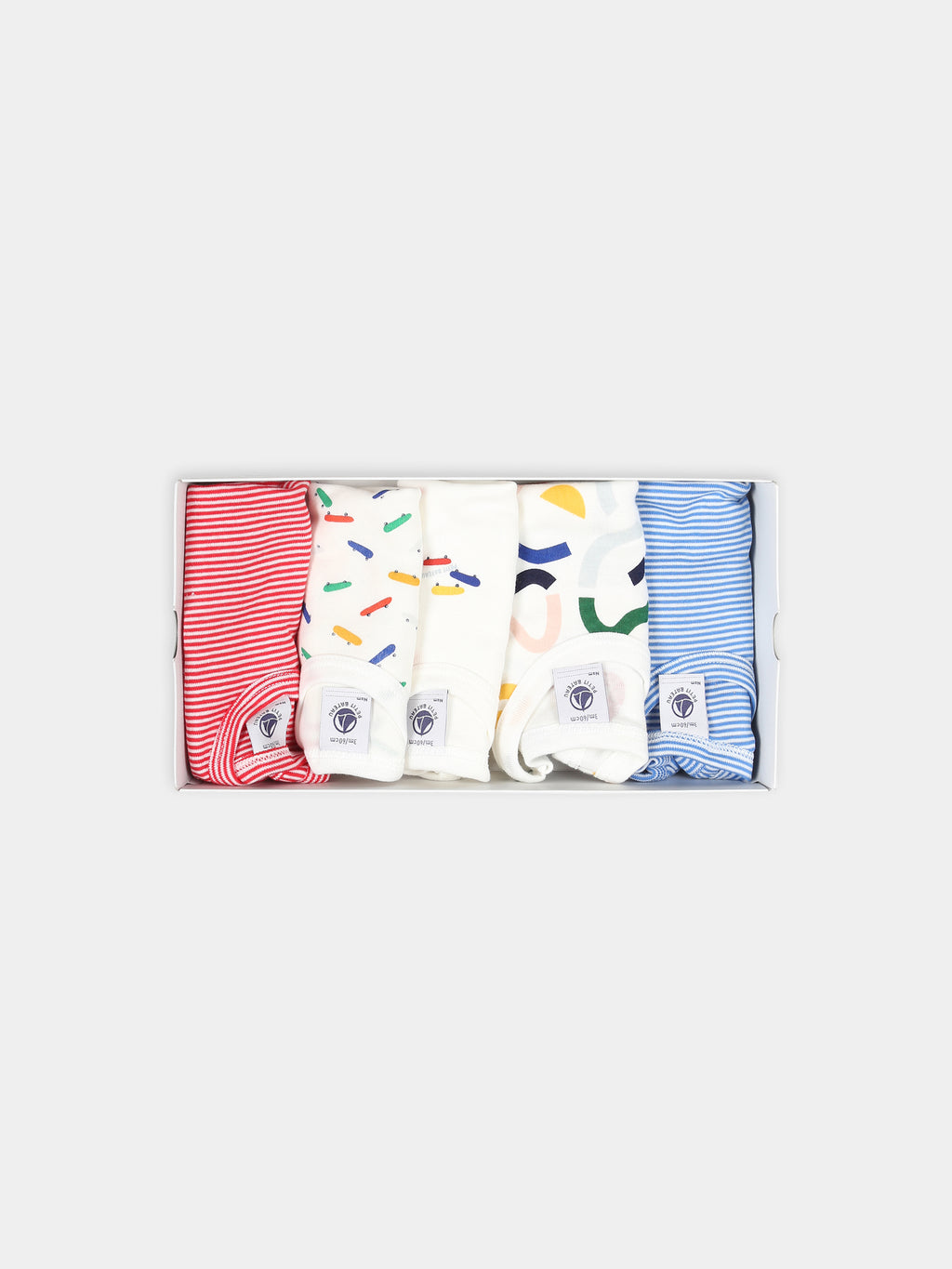 Set multicolor per neonati con stampa