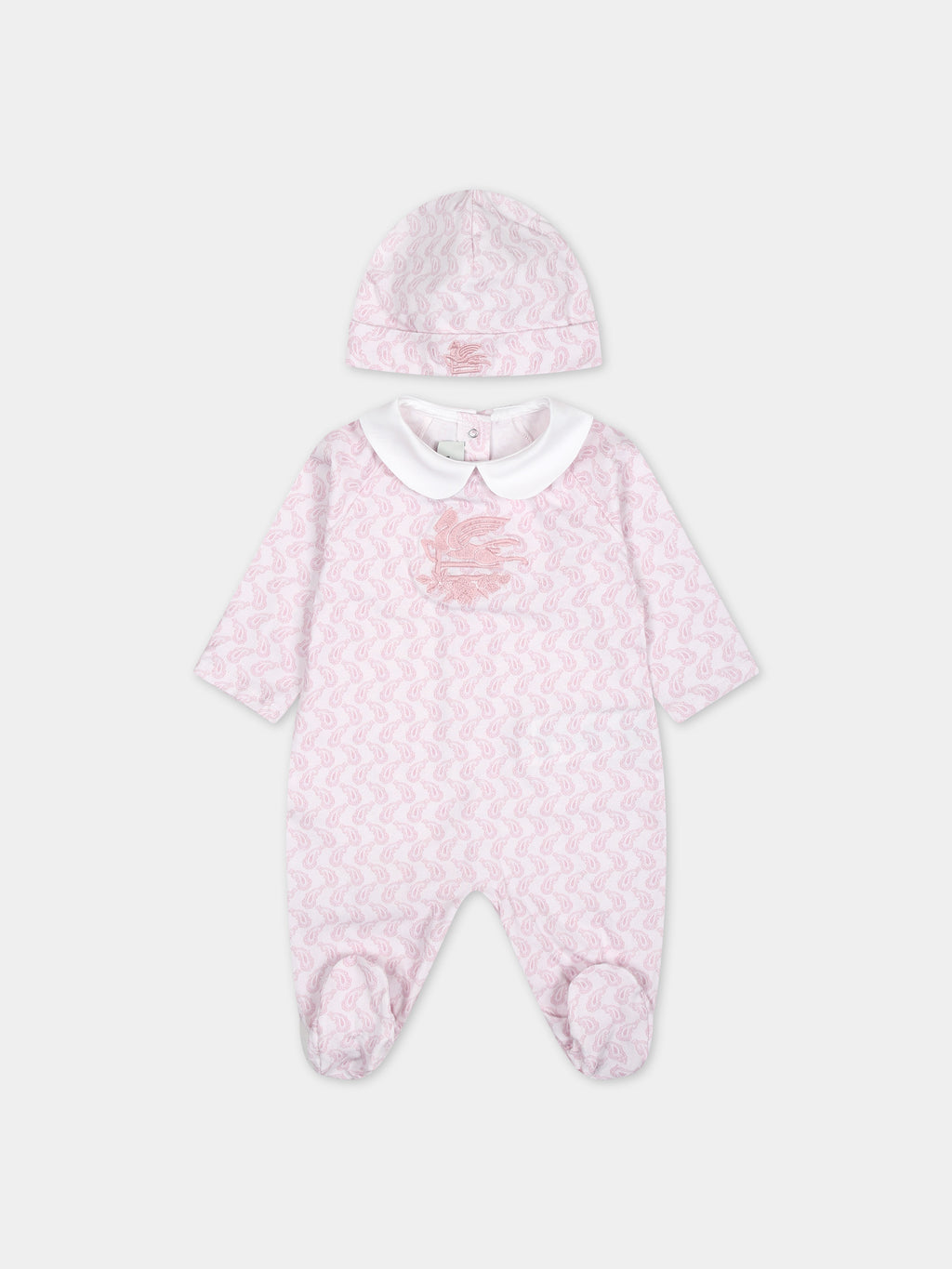 Ensemble rose pour bébé fille avec logo