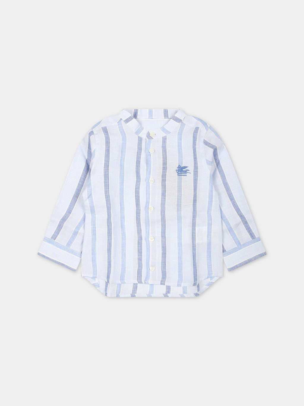 Chemise bleu ciel pour bébé garçon avec logo