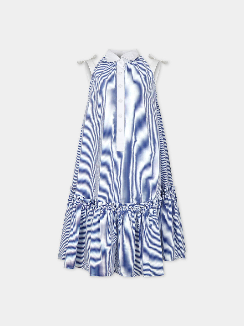 Vestito celeste per bambina con logo