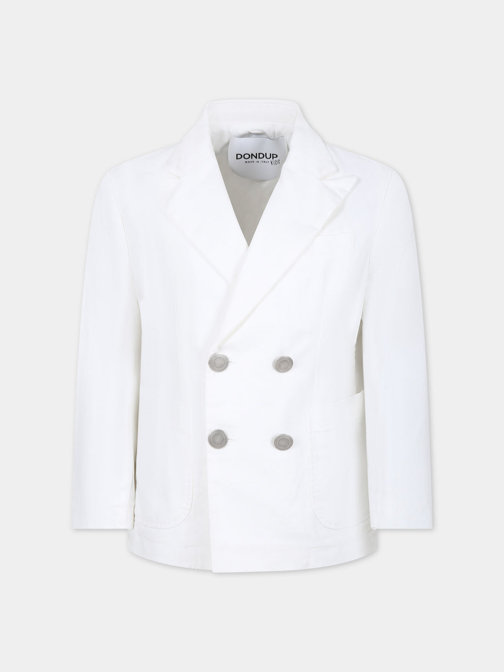 White jacket for boy with logo