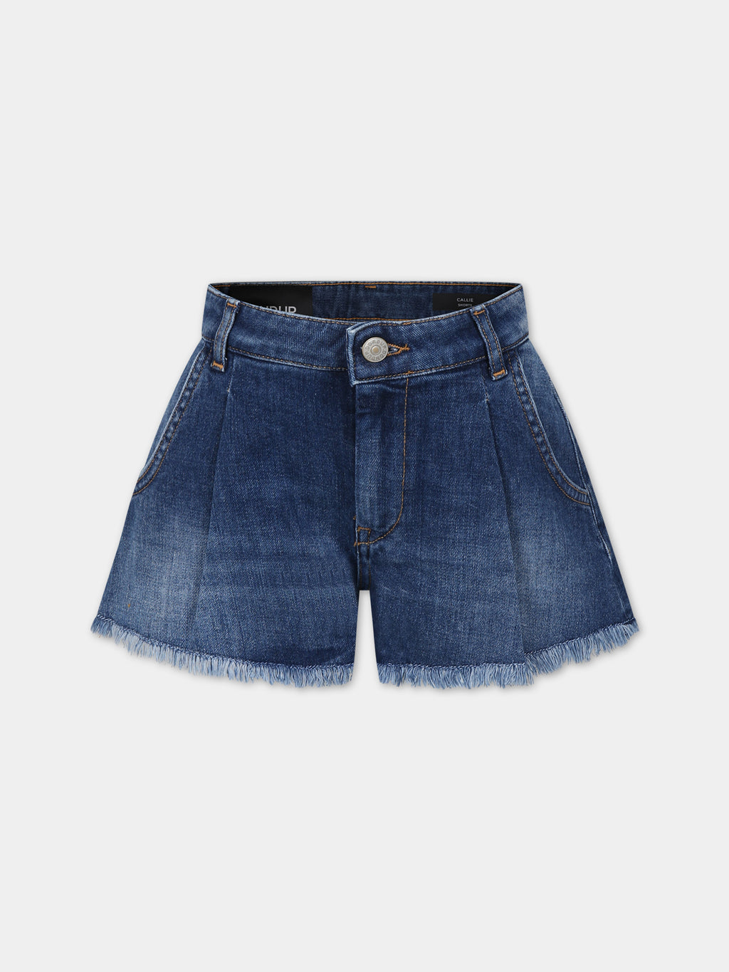 Shorts blu per bambina con logo