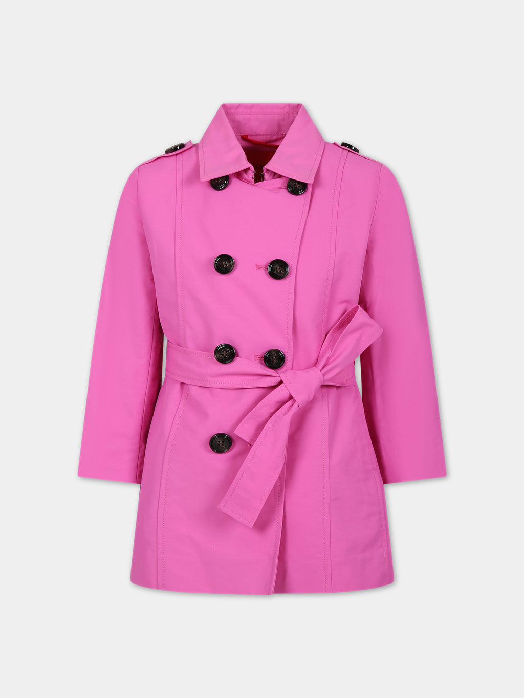 Fuchsia trench coat for girl