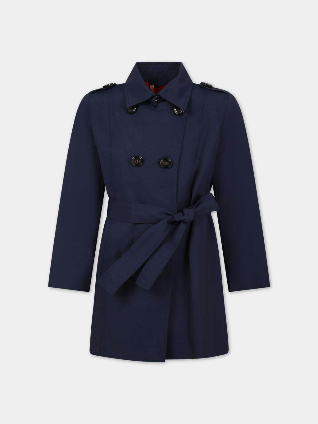 Trench blu per bambina