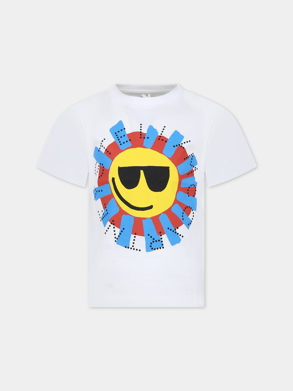 White t-shirt for boy with sun
