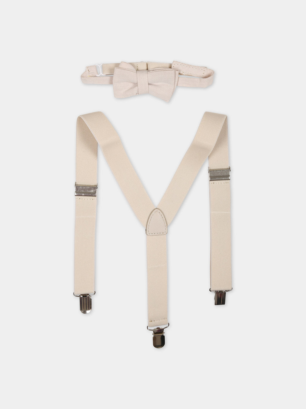 Beige suspender for boy