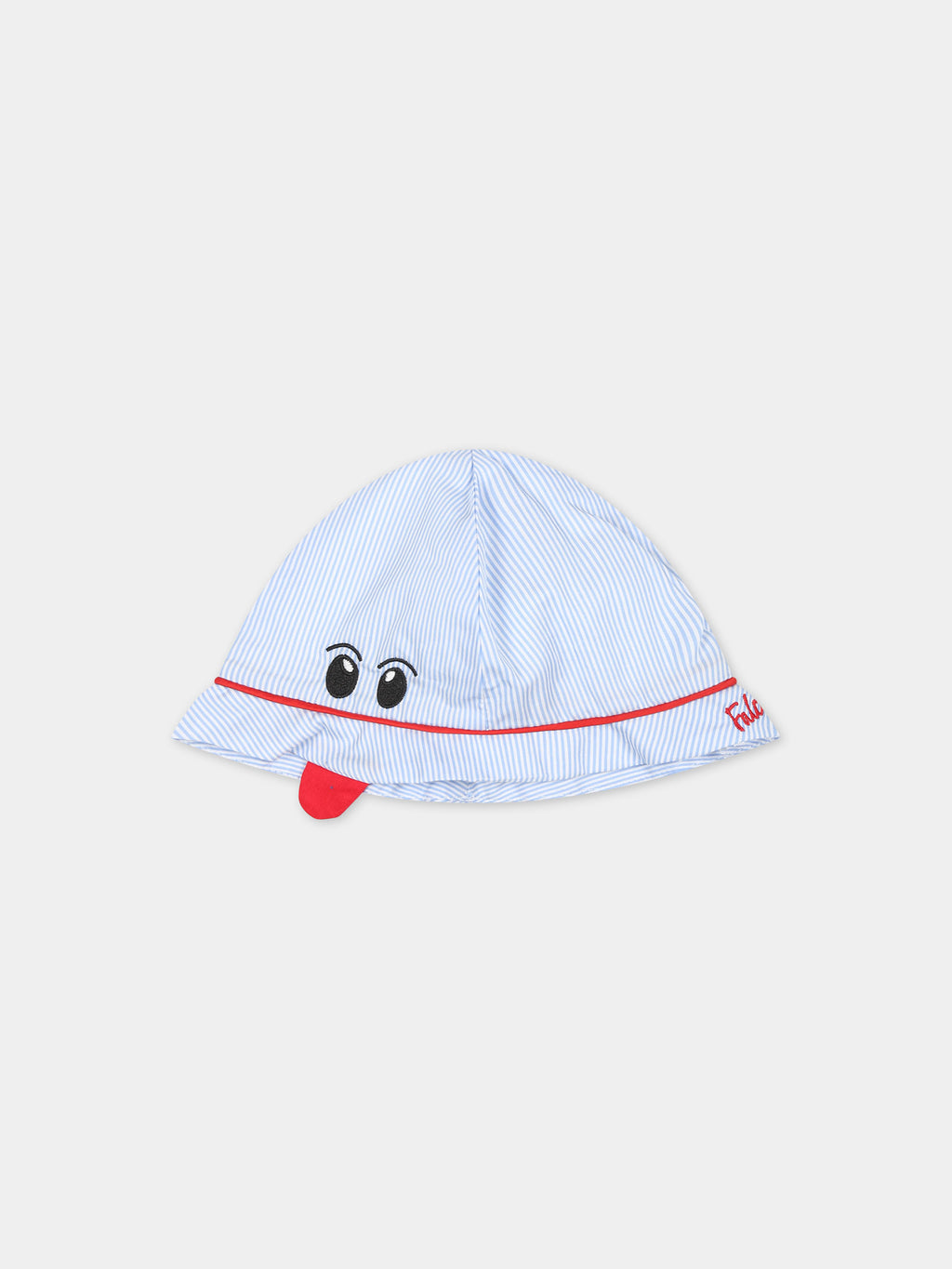 Light blue cloche for baby boy with logo