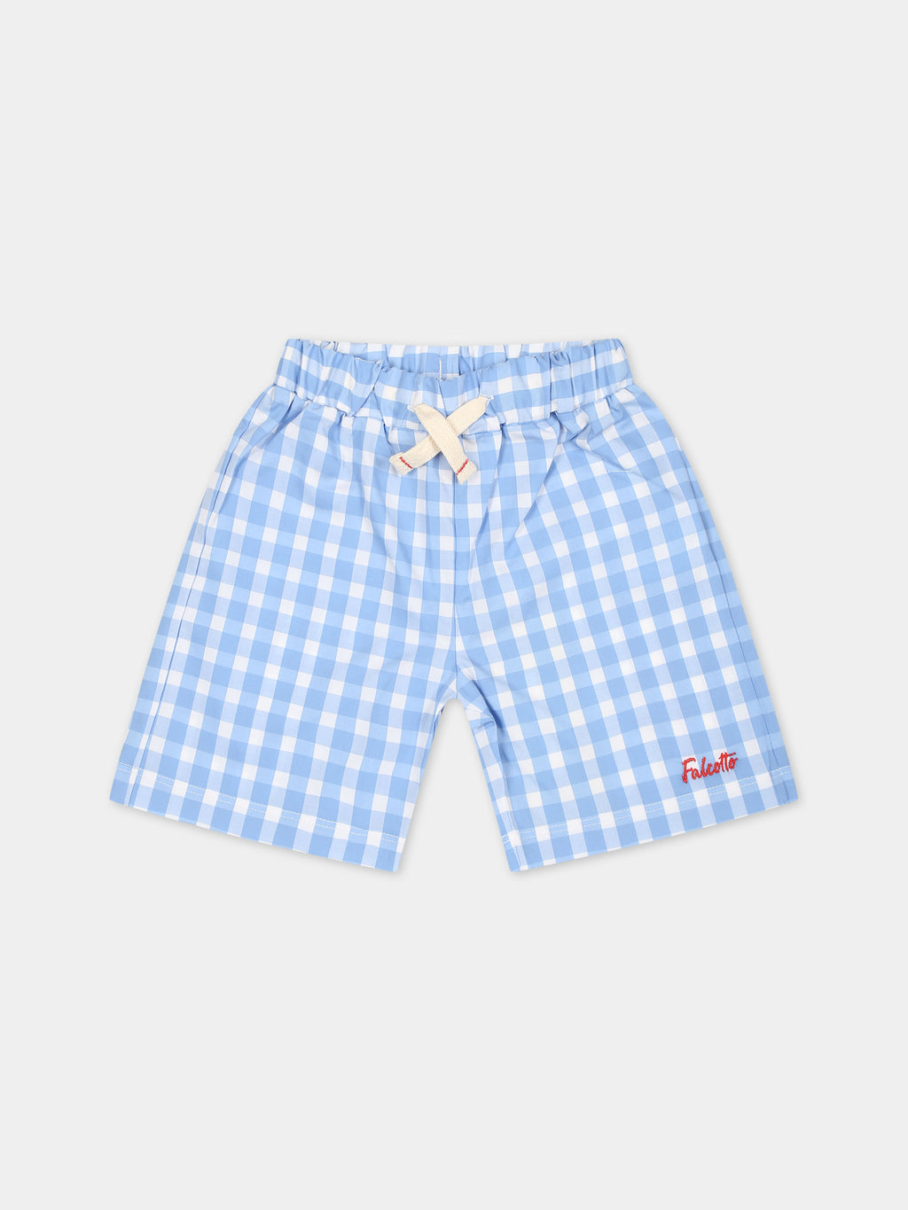 Short bleu ciel pour bébé garçon avec logo