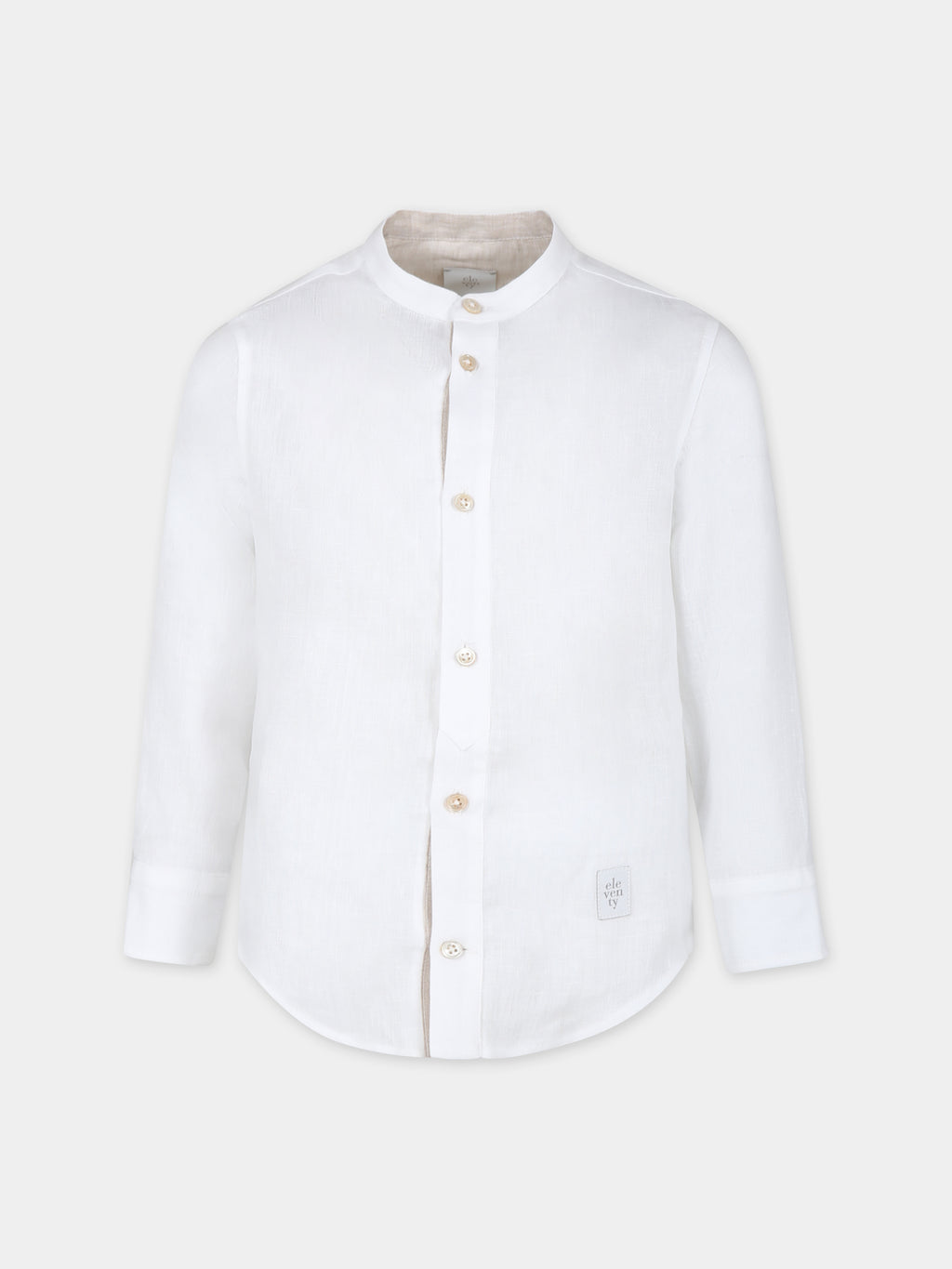 White shirt for boy with logo