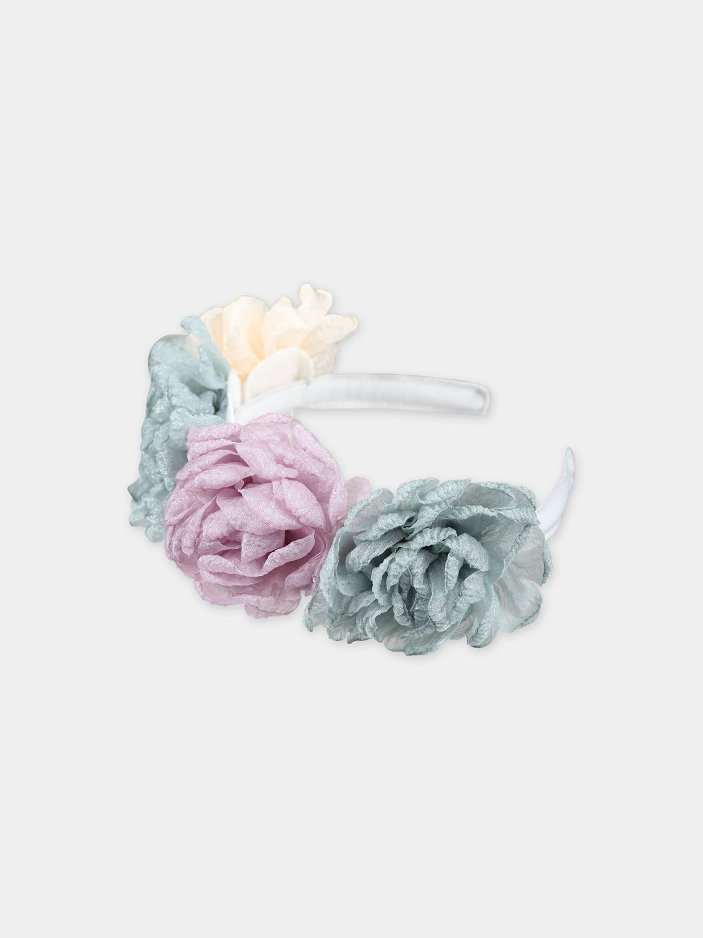 Multicolor headband for girl with roses