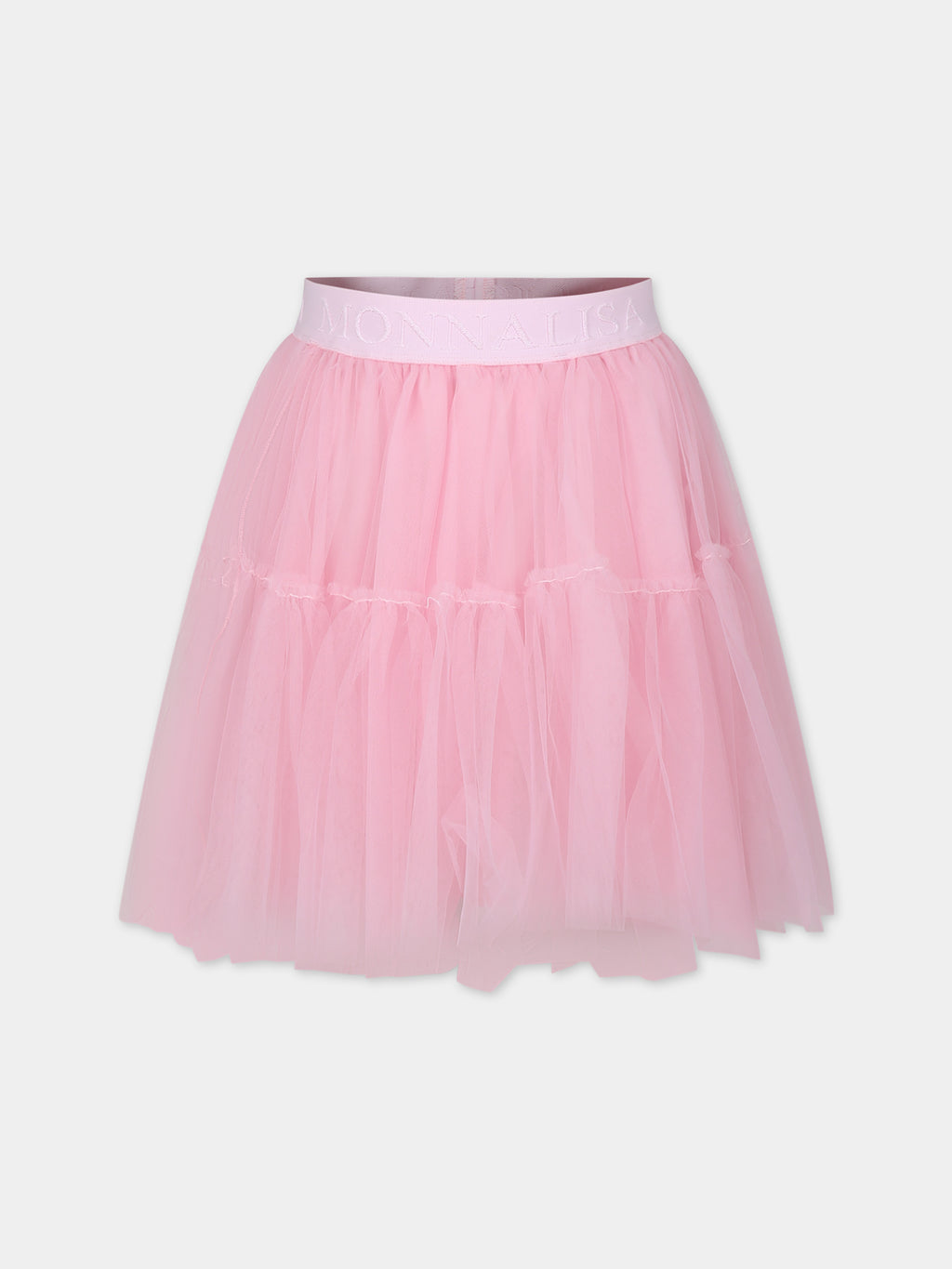 Gonna elegante rosa per bambina in tulle