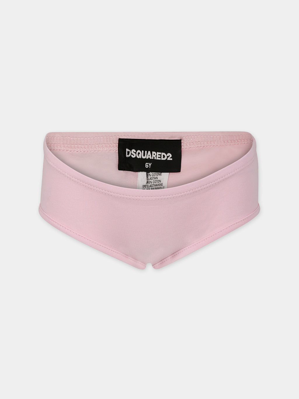 Pink briefs for girl with logo