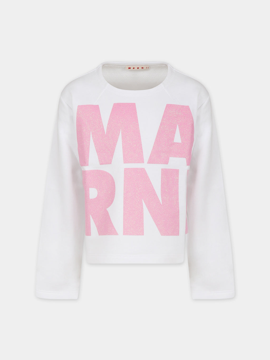 White sweatshirt for girl with logo