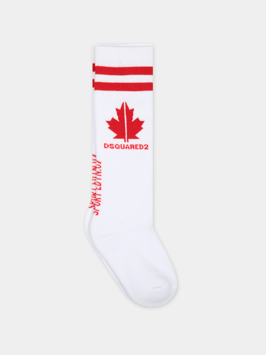 White socks for boy with logo