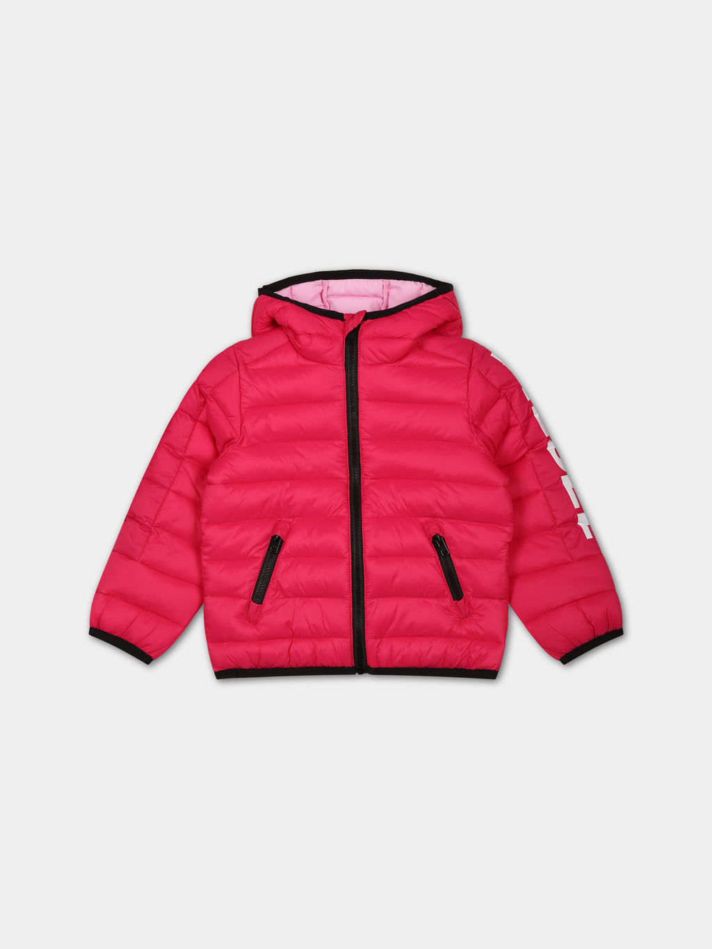 Fuchsia down jacket for baby girl