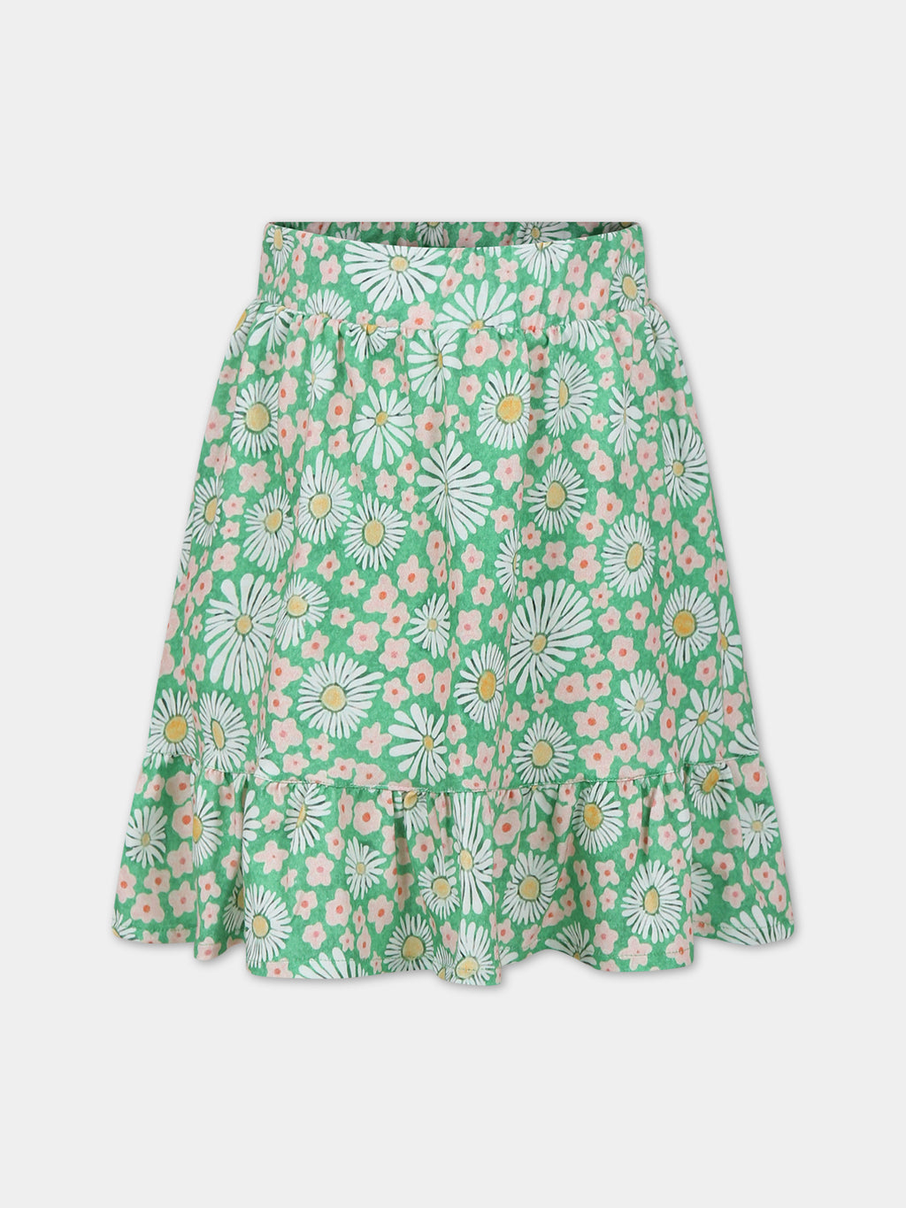 Green patterned skirt for girl