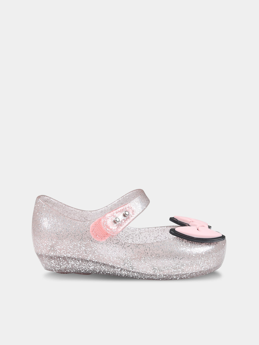 Clear ballet flats for girl with bow