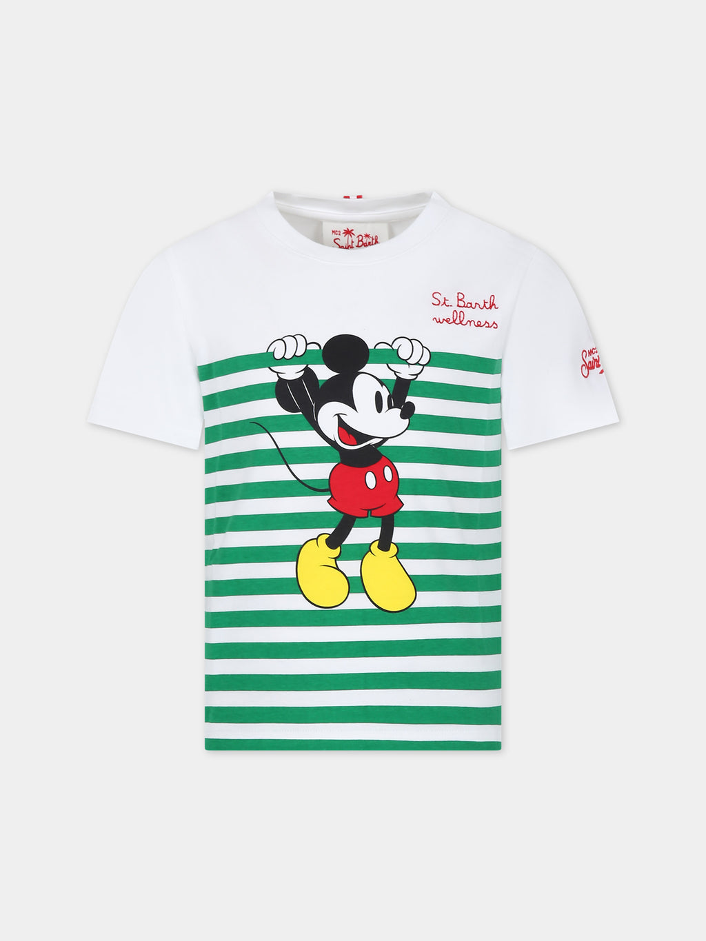 White t-shirt for boy with Mickey Mouse