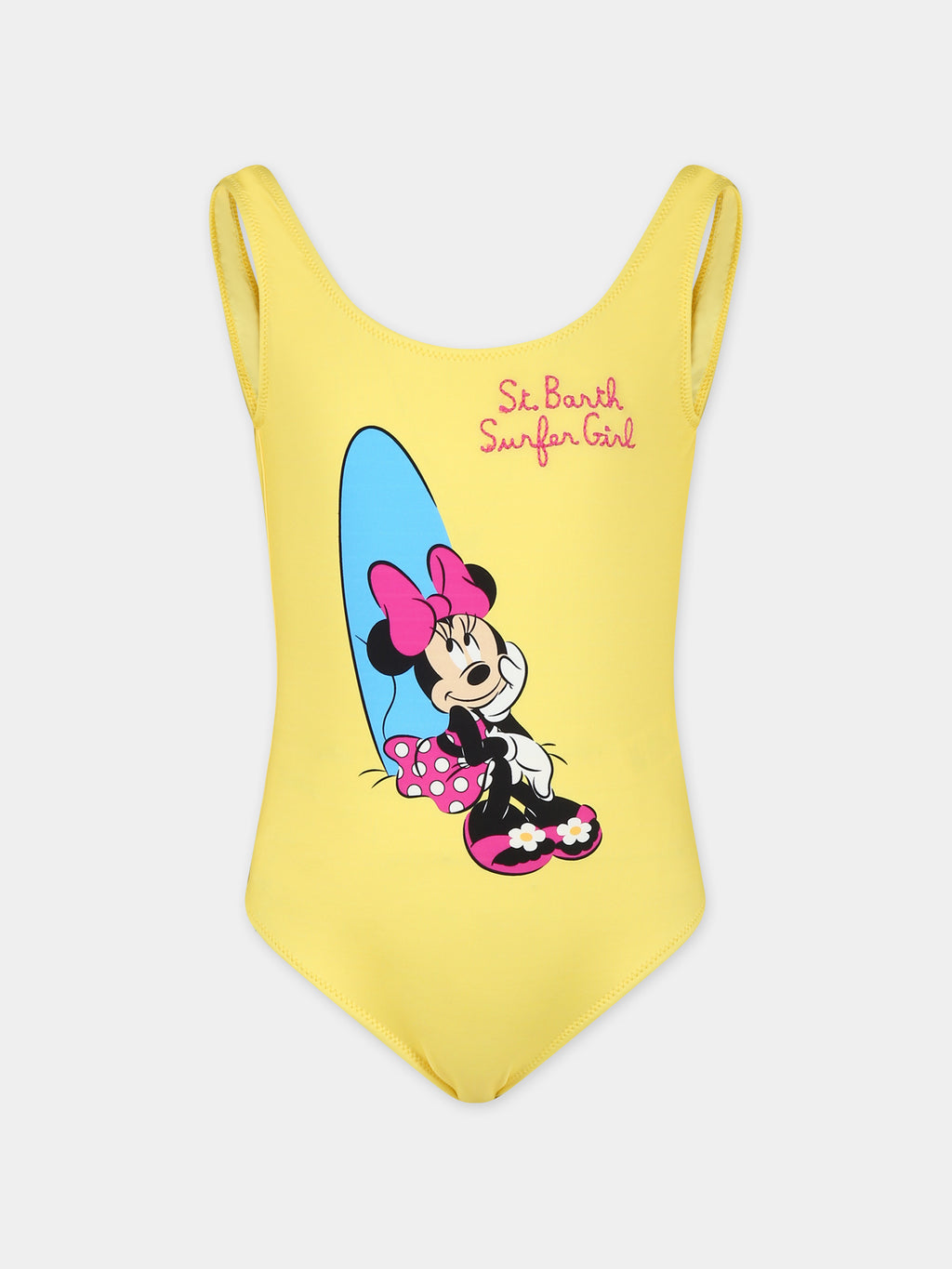 Costume intero giallo per bambina con Minnie