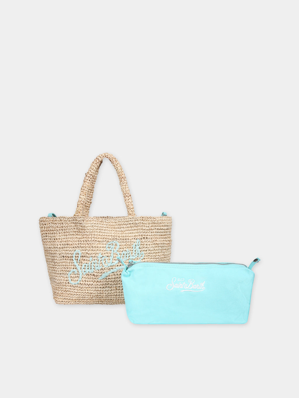 Beige beach bag for girl withlogo