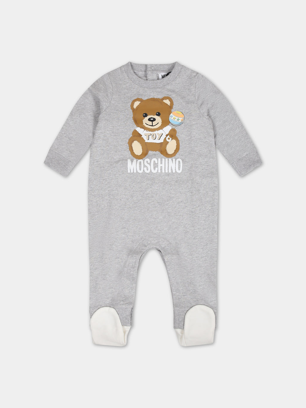 Grenouillère grise pour bébé enfants avec Teddy Bear