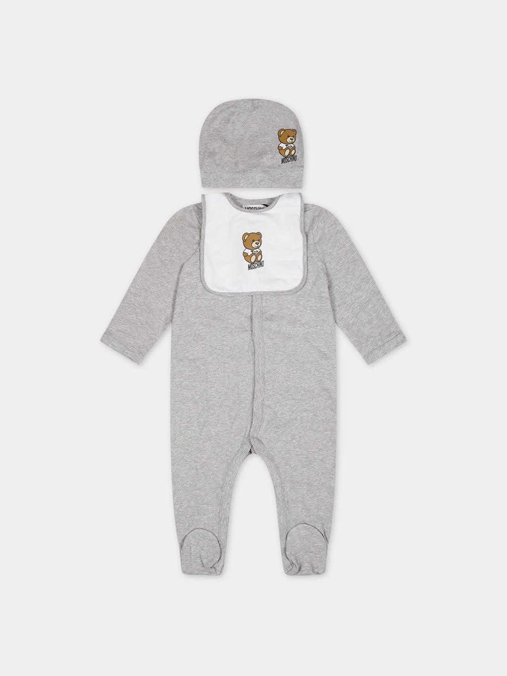 Set grigio per neonati con Teddy Bear