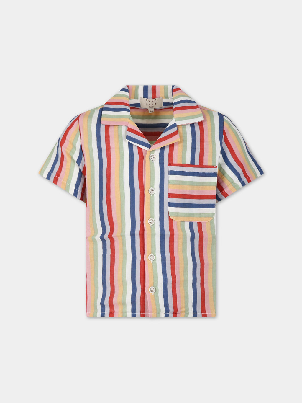 Chemise multicolor pour enfants avec motif rayé