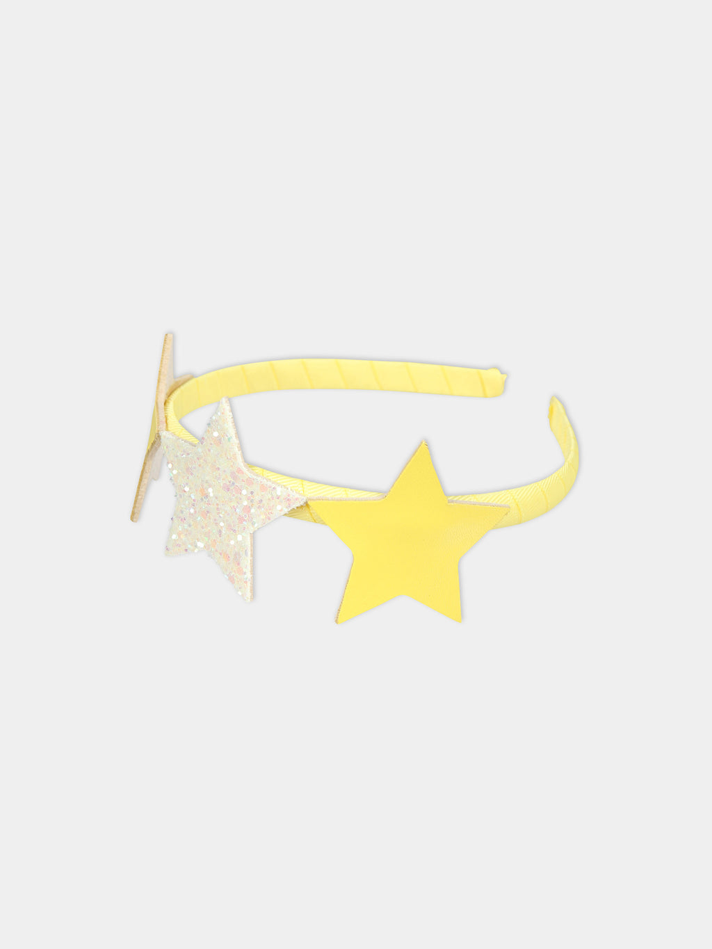 Bandeau jaune pour fille avec  étoiles
