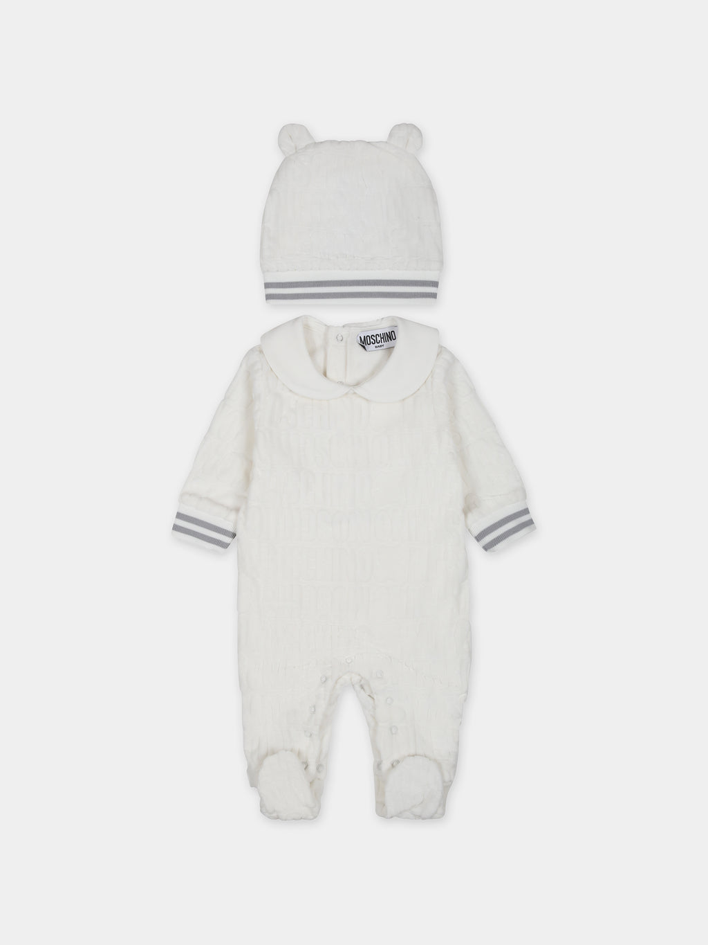 Set bianco per neonati con Teddy Bear