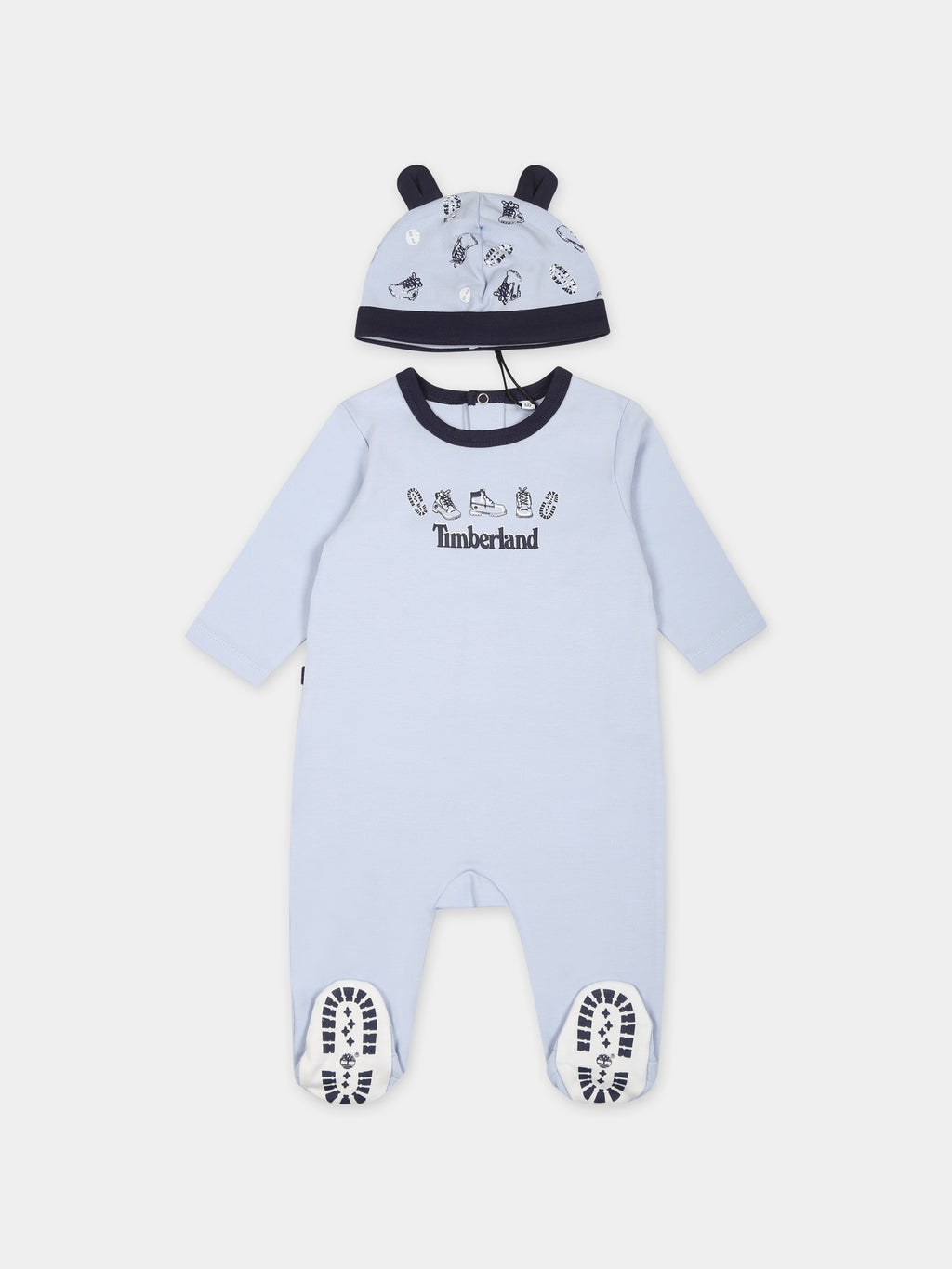 Ensemble bleu ciel pour bébé garçon avec logo