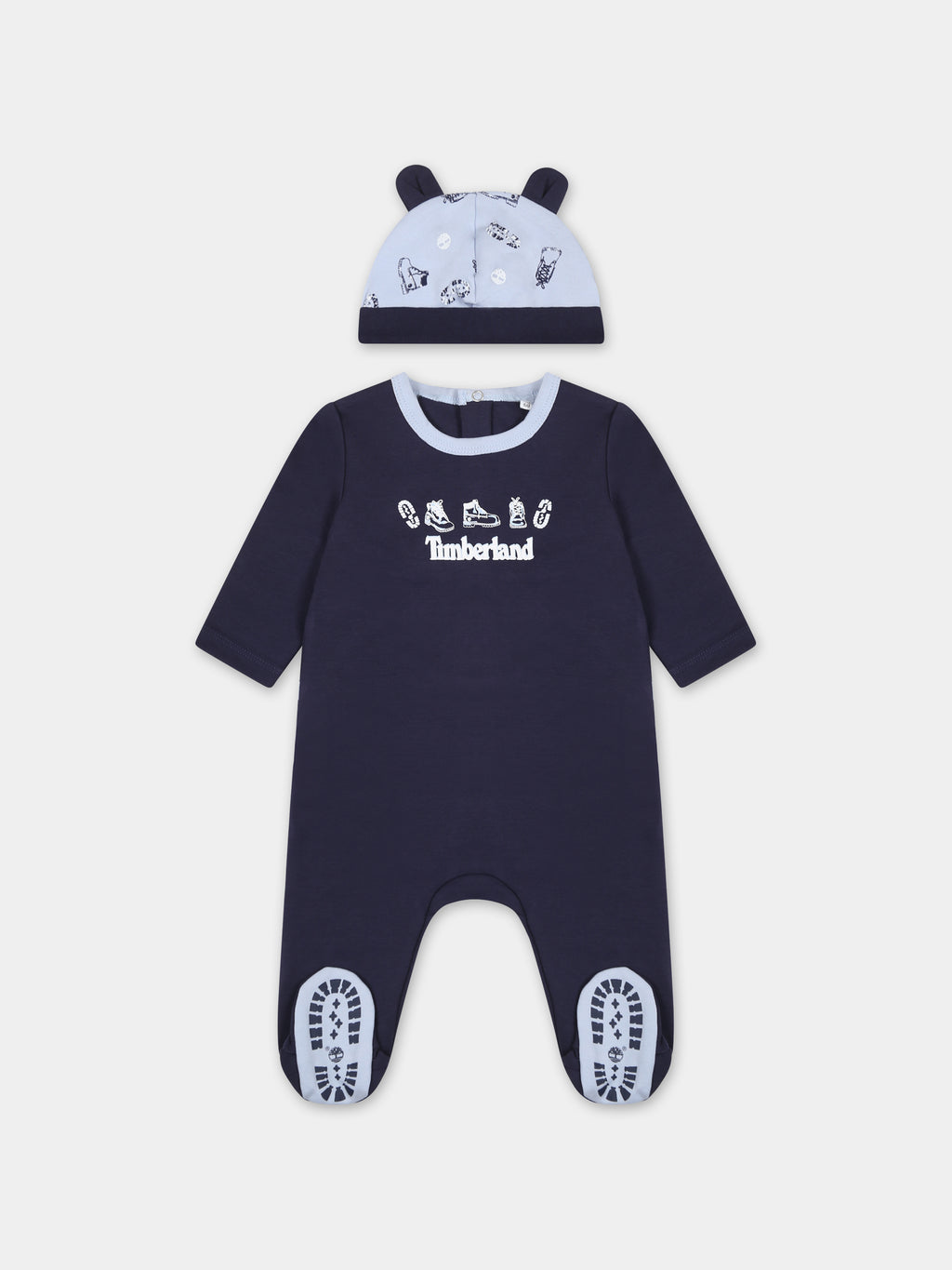 Ensemble bleu ciel pour bébé garçon avec logo