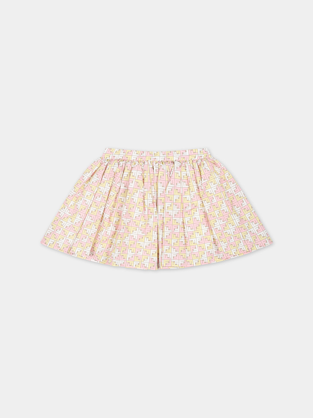 Ivory skirt for baby girl with iconic FF