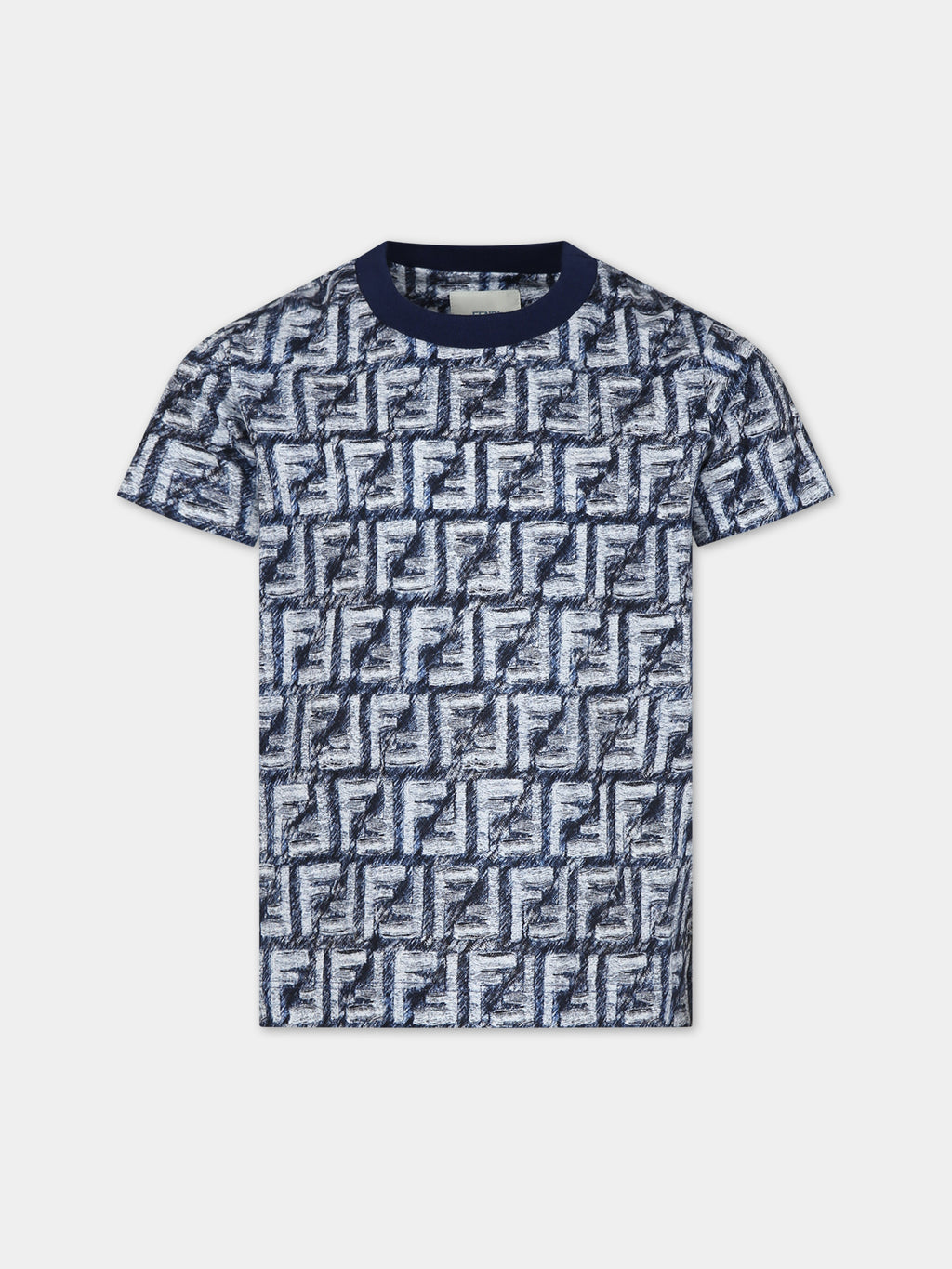 T-shirt bleu pour garçon avec FF emblématique