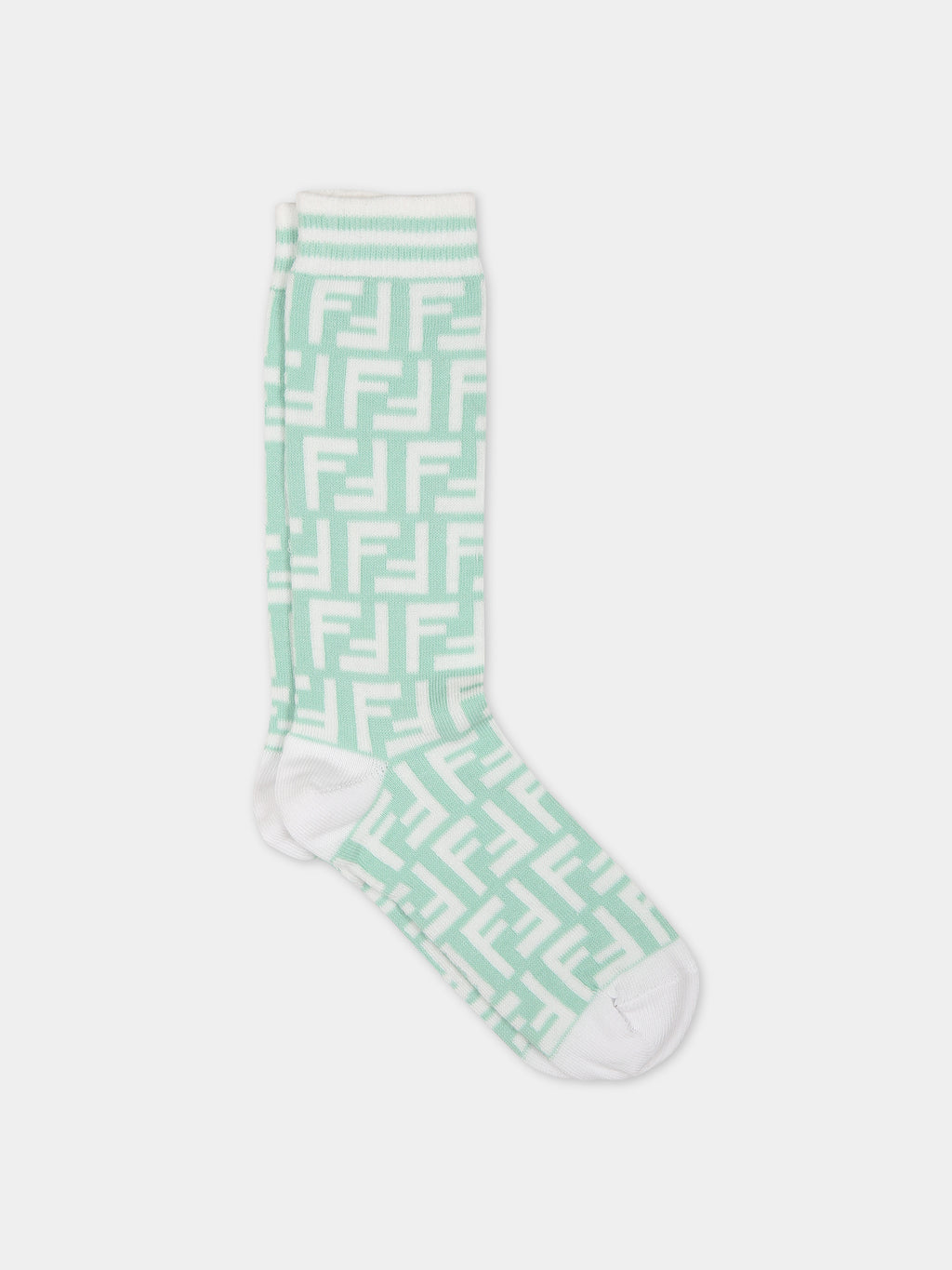 Green socks for kids with double F