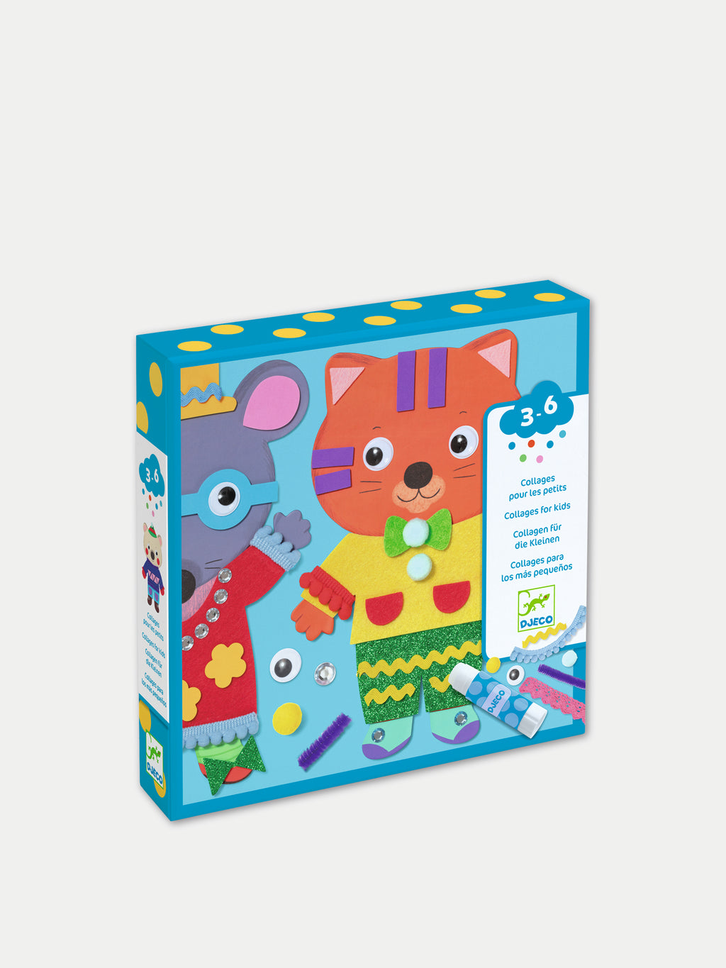 Multicolored box for kids with animals
