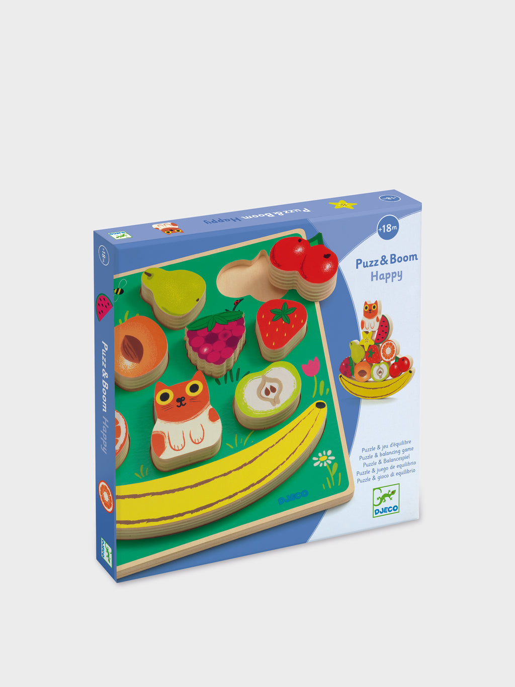 Multicolor puzzle for kids with fruits