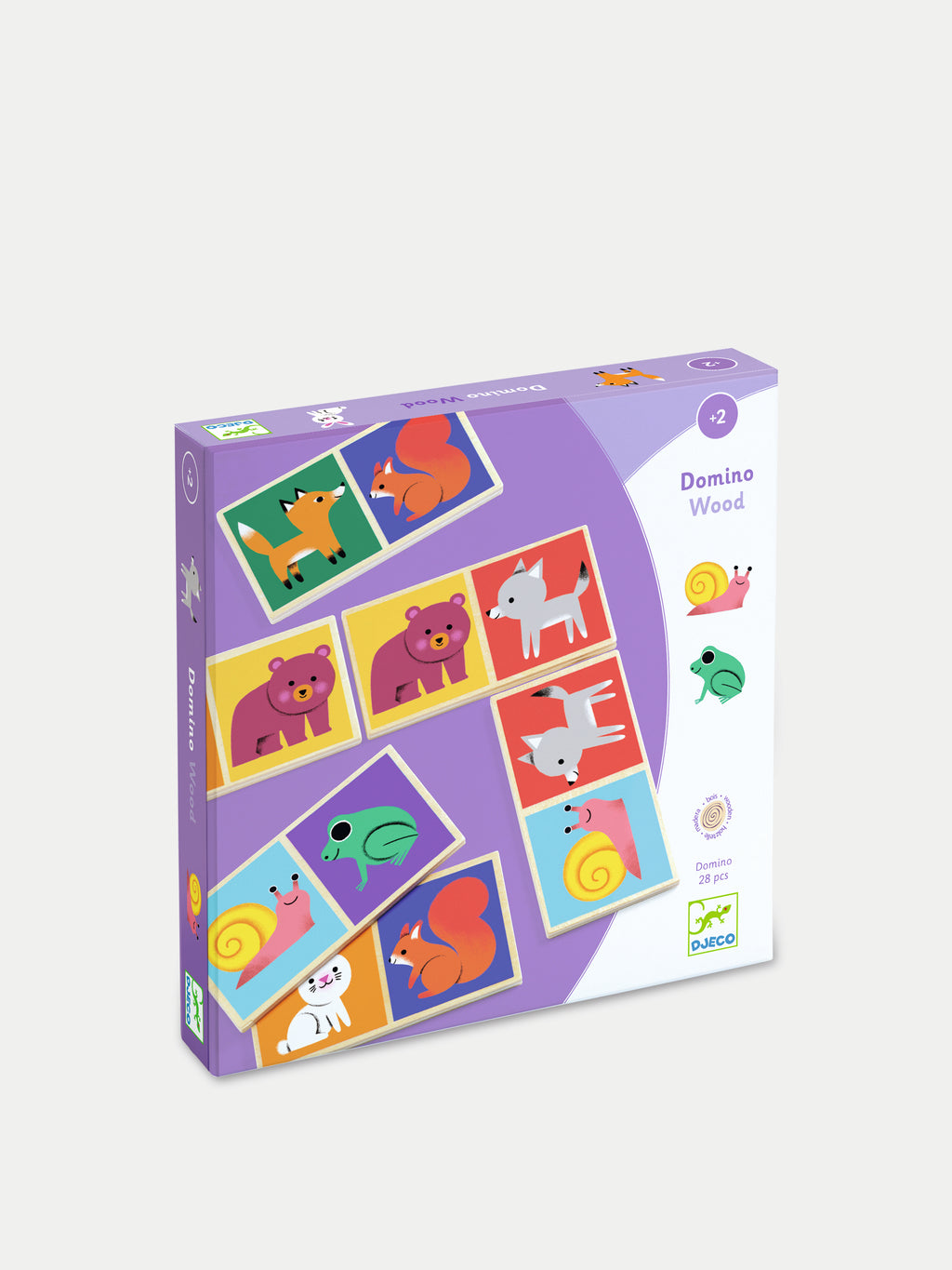 Multicolored dominoes for kids with animals
