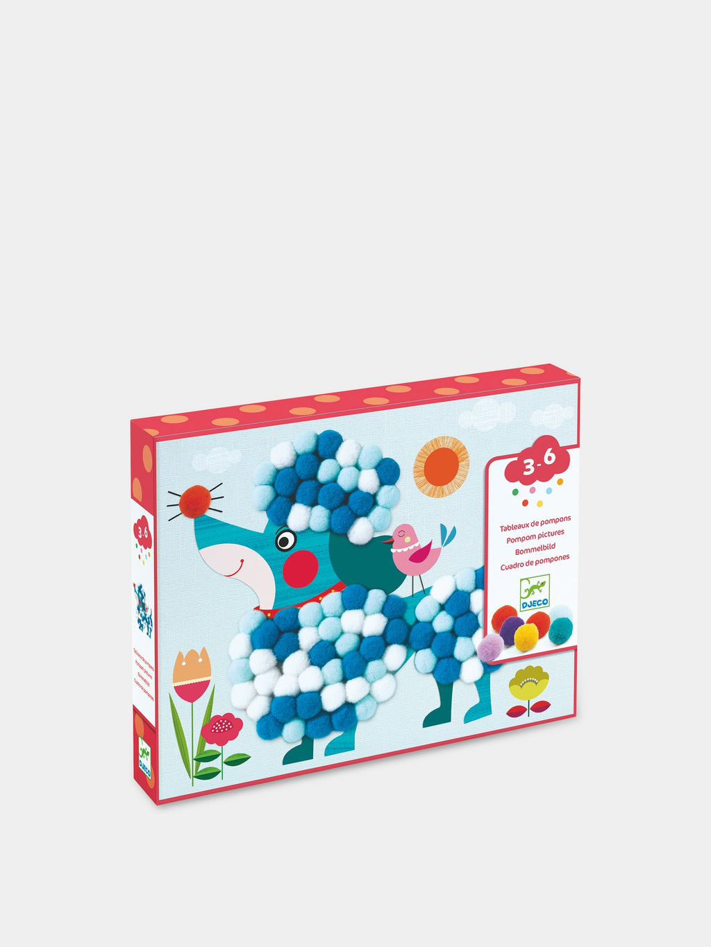 Set multicolor pour enfants avec pompon