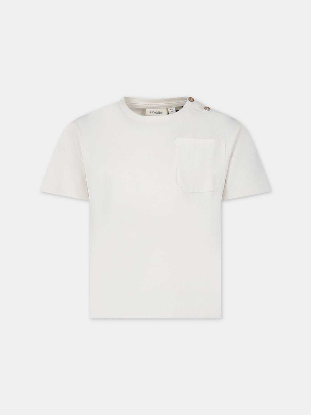 Ivory t-shirt for kids with logo