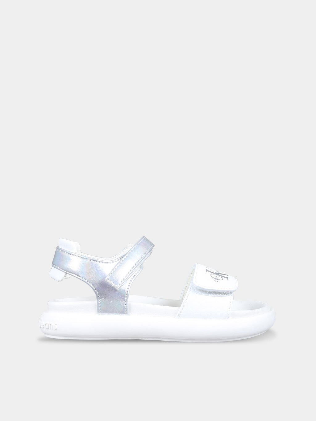 Sandales blanches pour fille avec logo