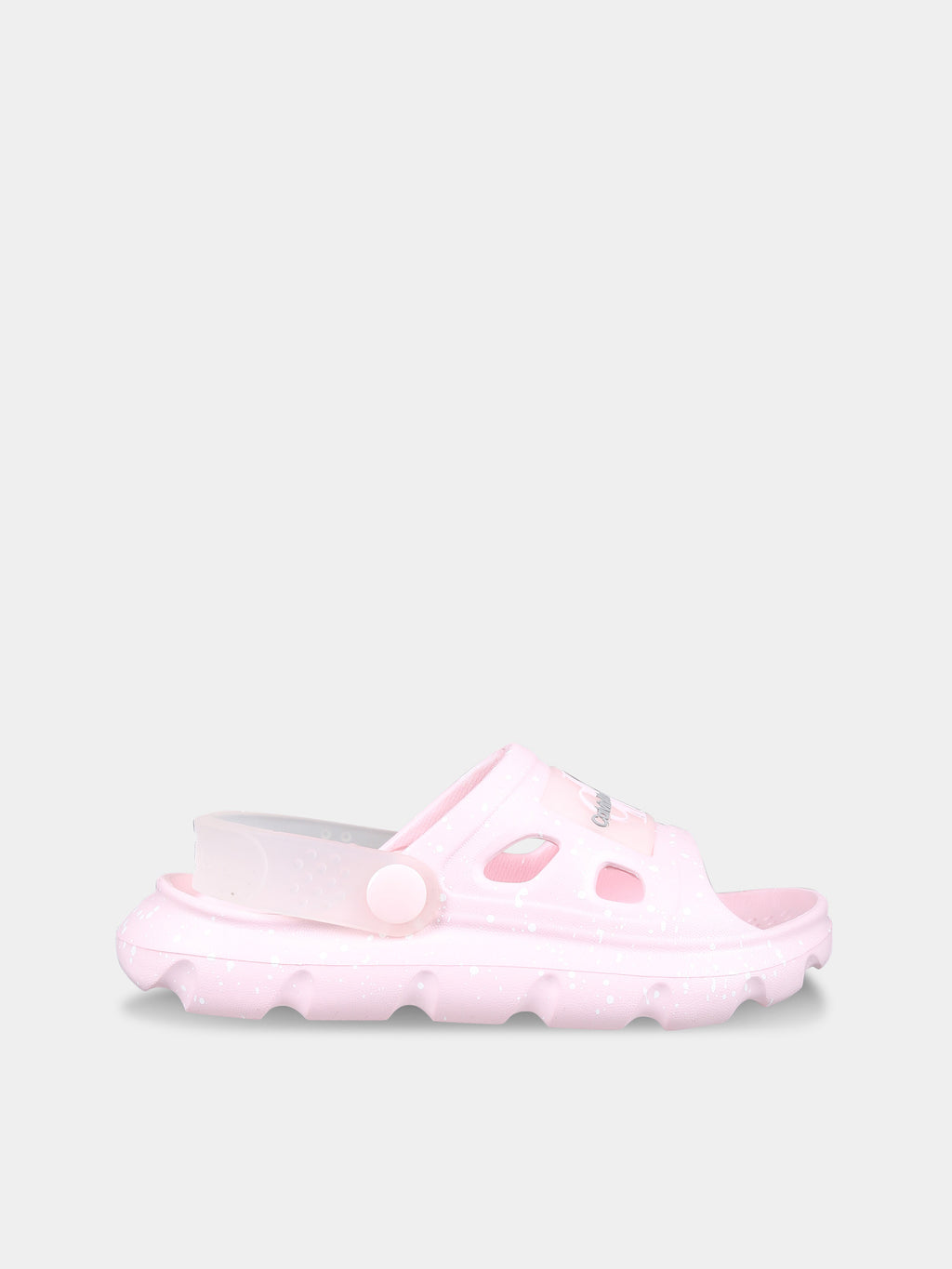 Sandales roses pour fille avec logo