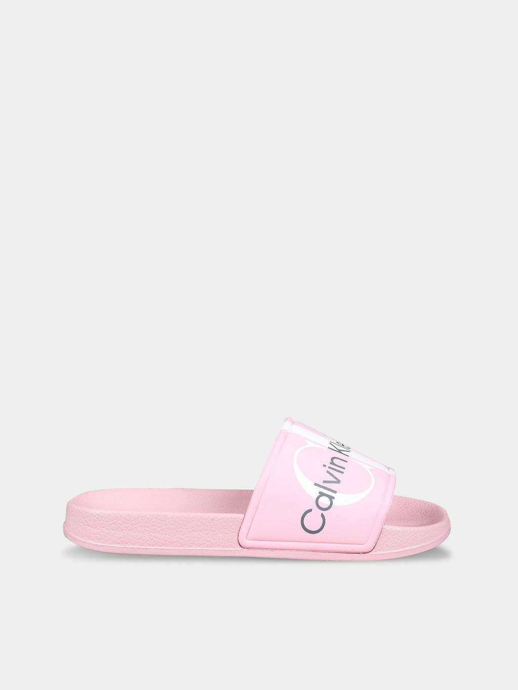 Pink slippers for girl with logo