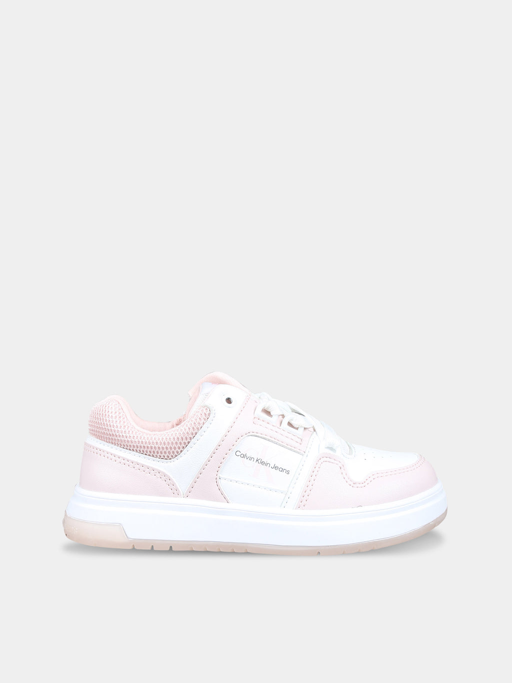 Sneakers rosa per bambina con logo