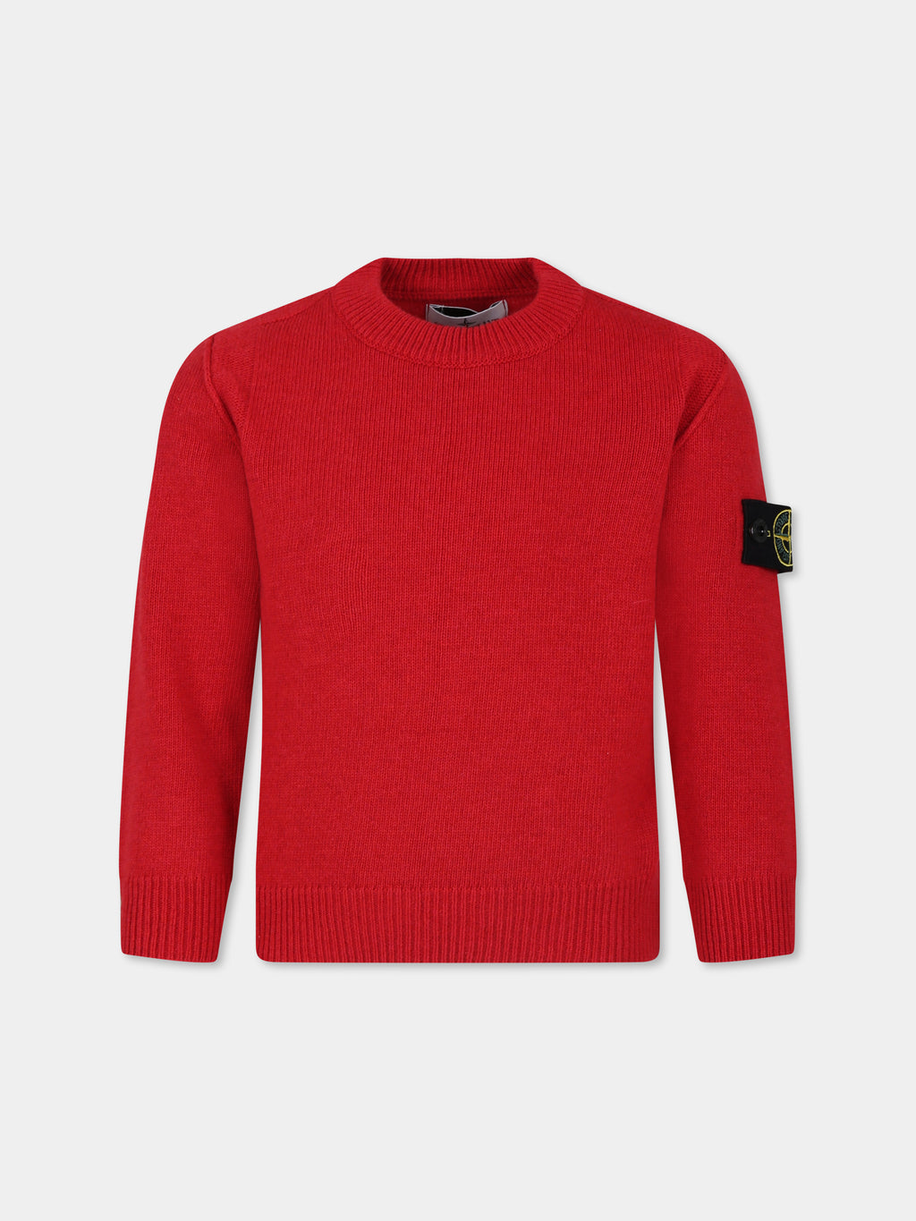 Red sweater for boy with compass