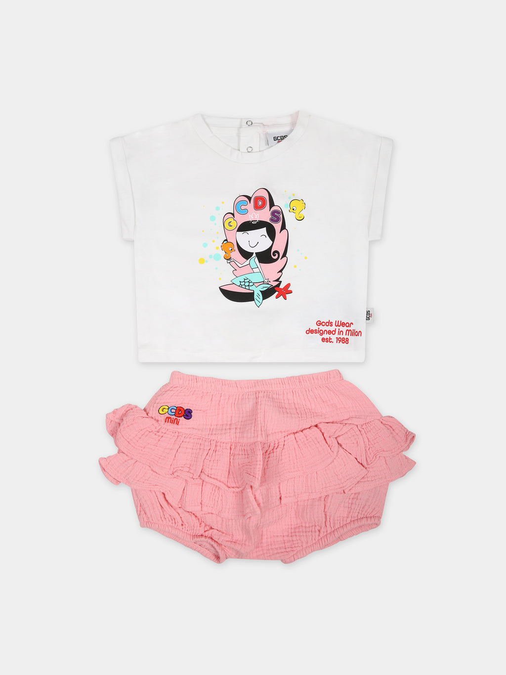 Set for baby girl with mermaid print